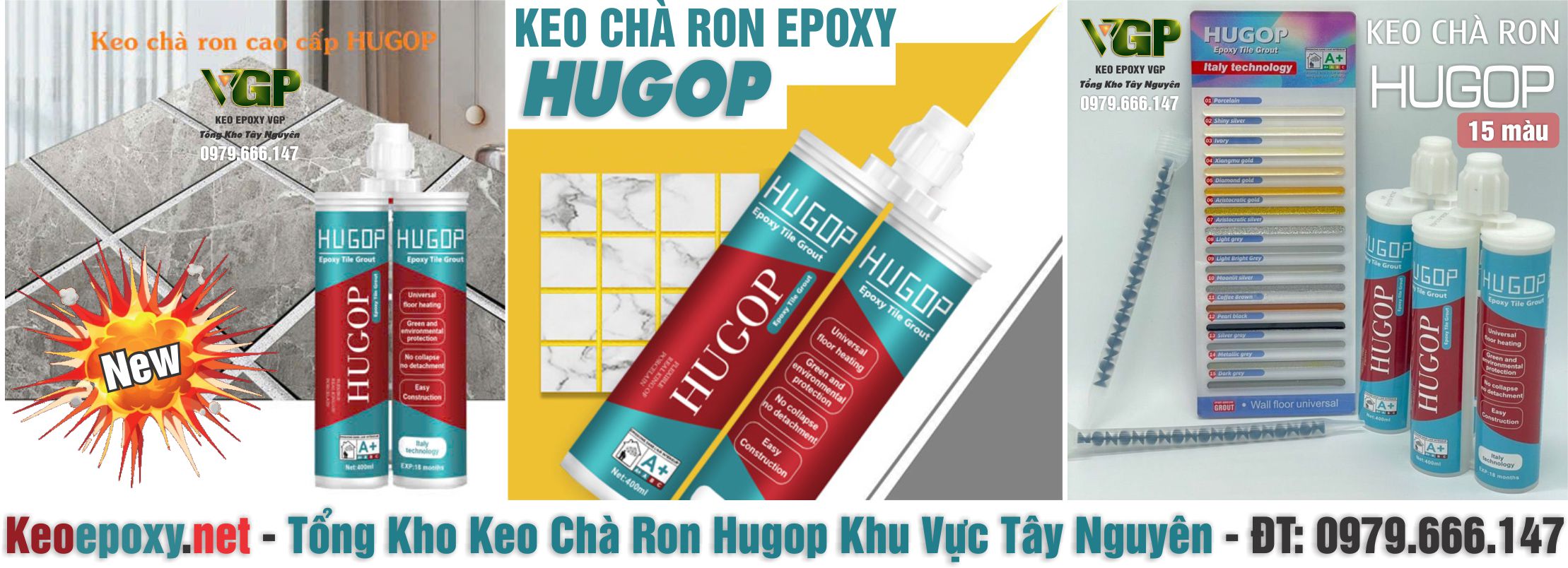 Tổng kho keo chà ron Hugop khu vực Tây Nguyên keoepoxy.net
